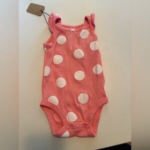 Carter's Pink and White Polka Dot Bodysuit